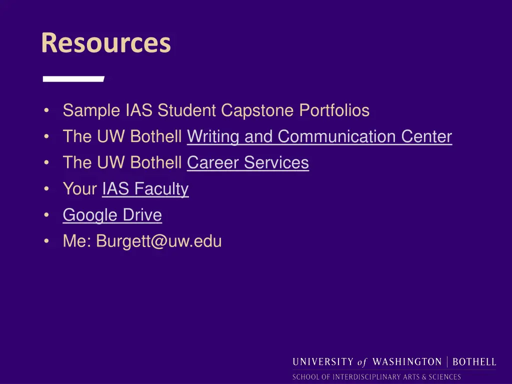 resources