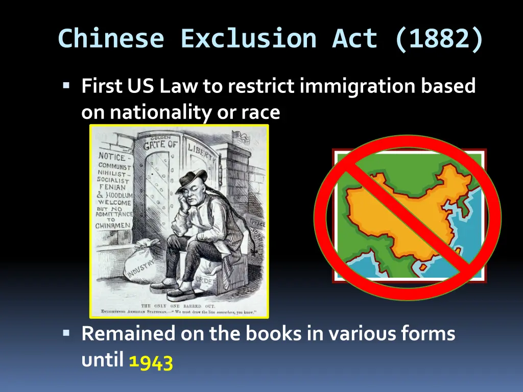 chinese exclusion act 1882