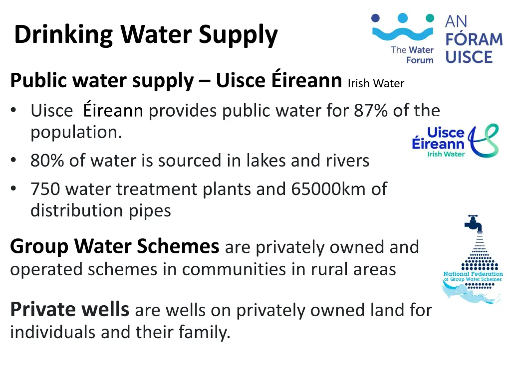 drinking water supply