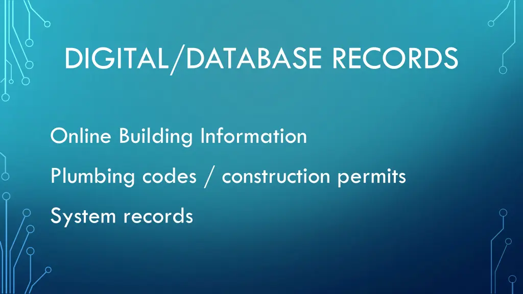 digital database records