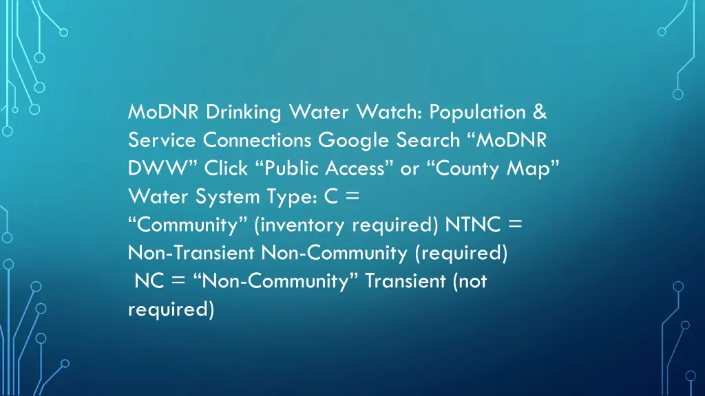 modnr drinking water watch population service