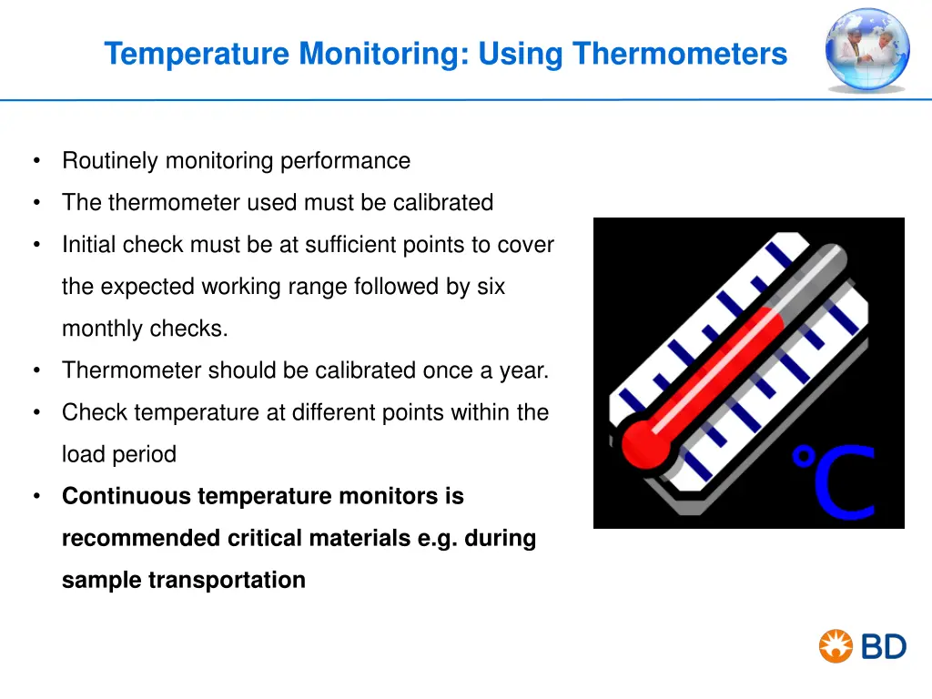 temperature monitoring using thermometers