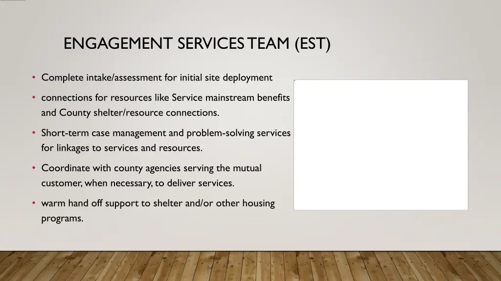 engagement services team est