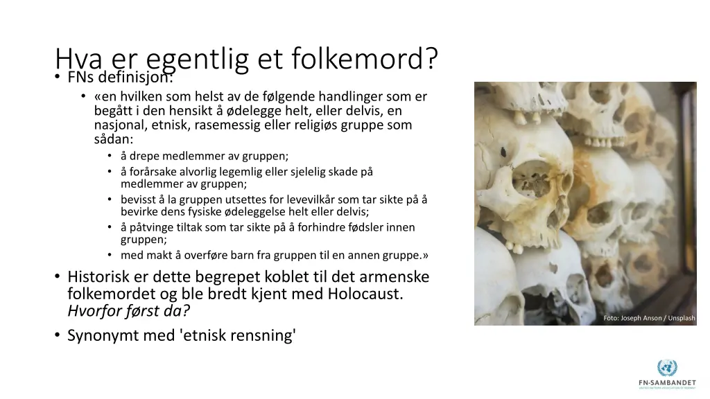 hva er egentlig et folkemord fns definisjon