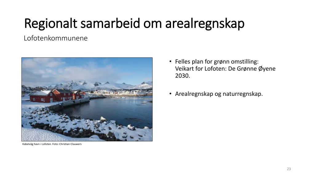 regionalt samarbeid om arealregnskap regionalt