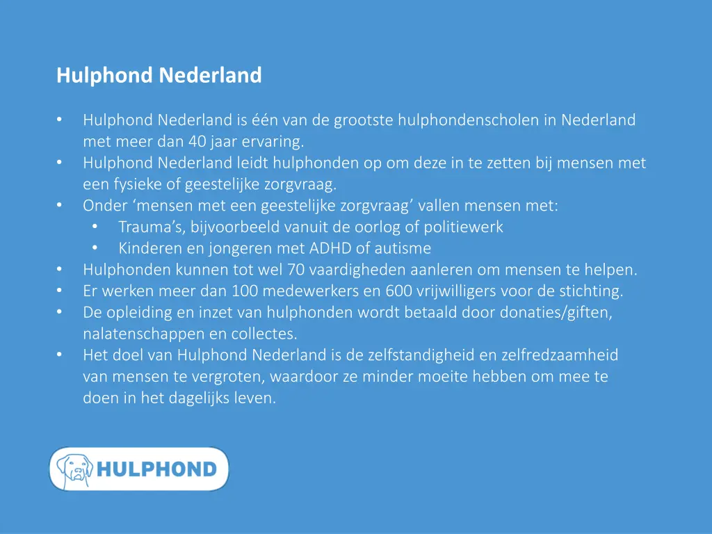 hulphond nederland