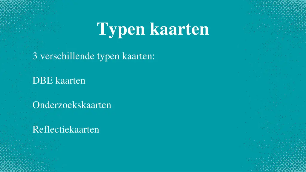 typen kaarten