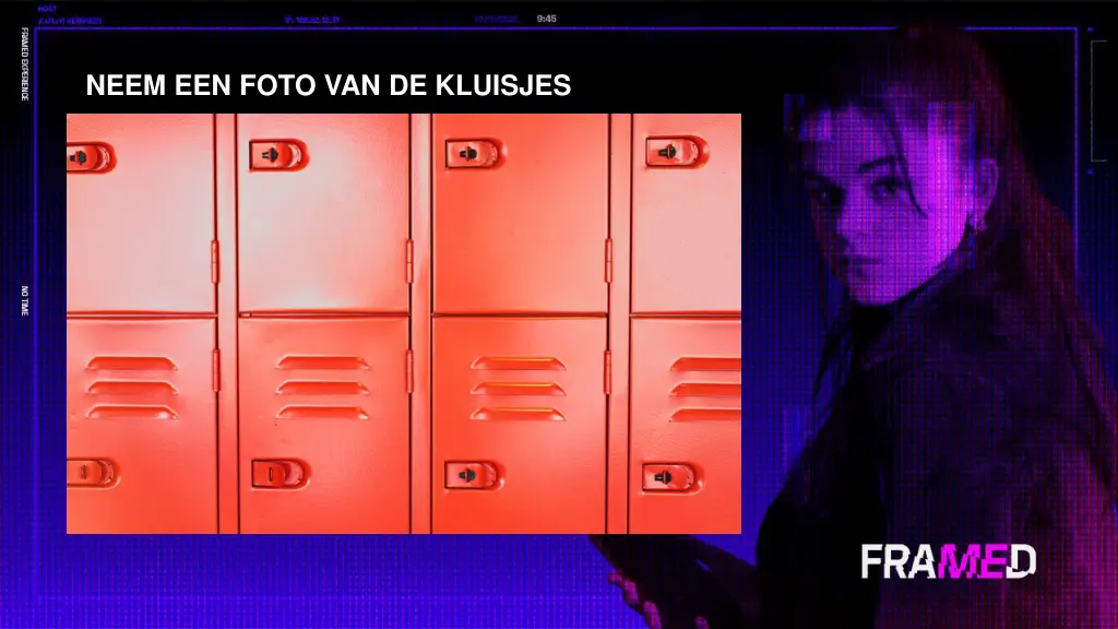 neem een foto van de kluisjes