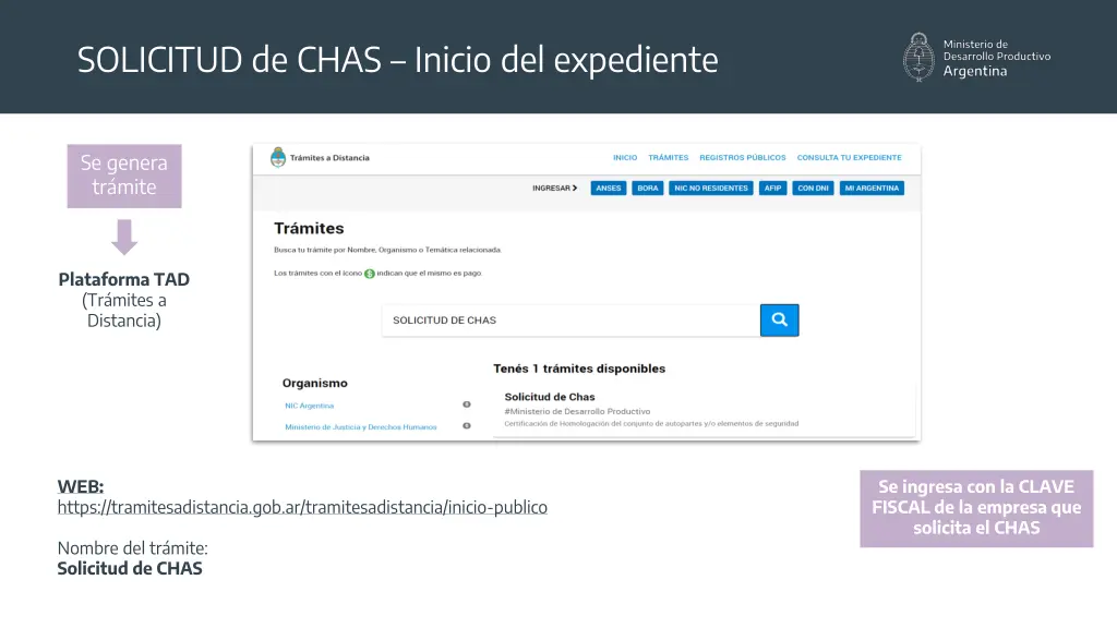 solicitud de chas inicio del expediente