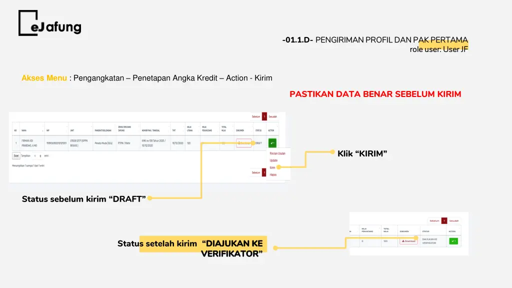 01 1 d pengiriman profil dan pak pertama 1