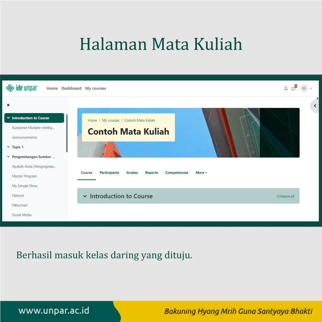 halaman mata kuliah