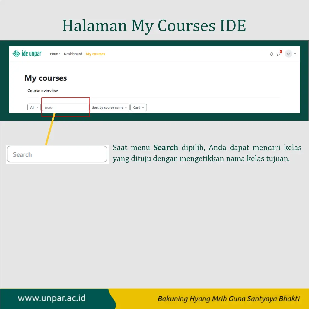 halaman my courses ide 3