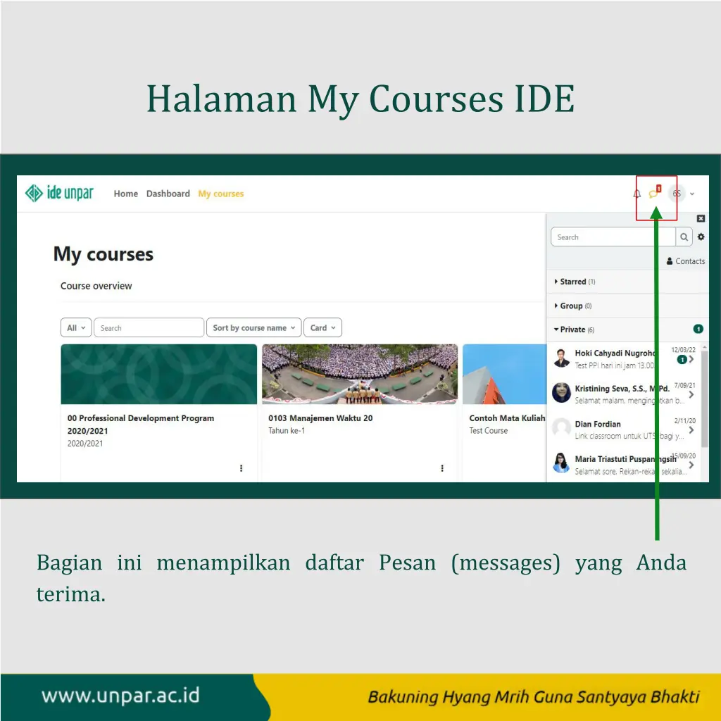 halaman my courses ide 6