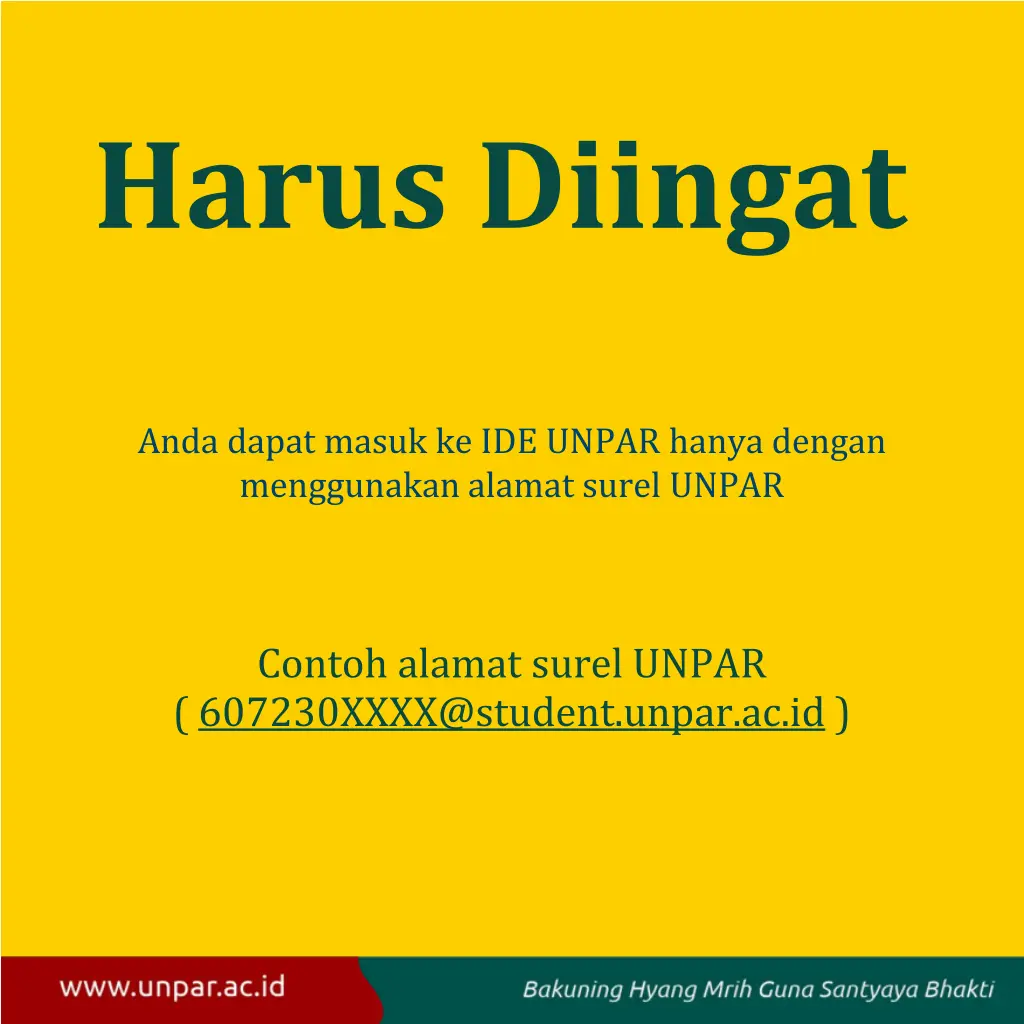 harus diingat