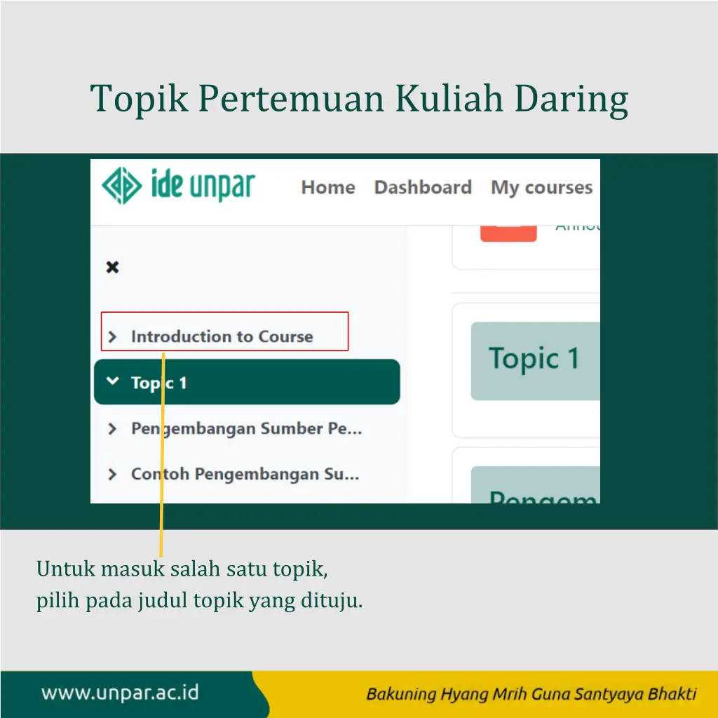 topik pertemuan kuliah daring 1