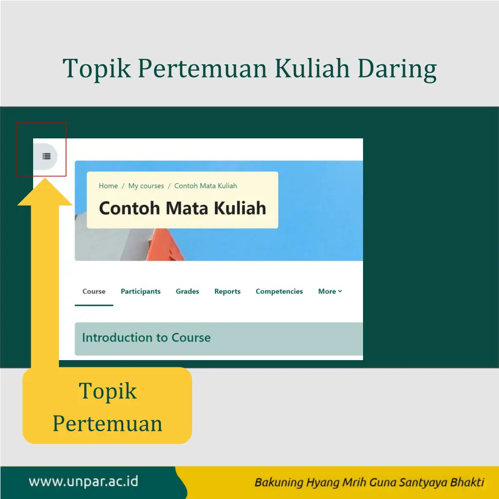 topik pertemuan kuliah daring