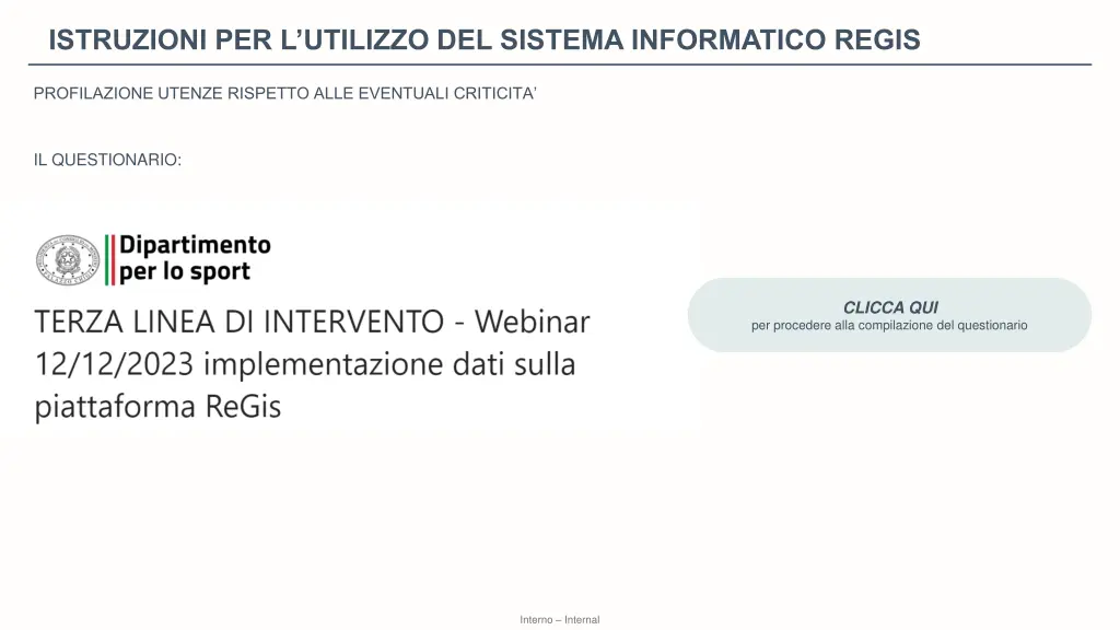 istruzioni per l utilizzo del sistema informatico 1