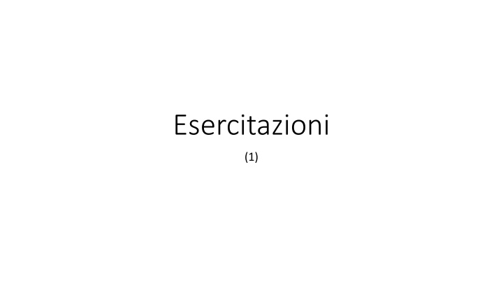 esercitazioni