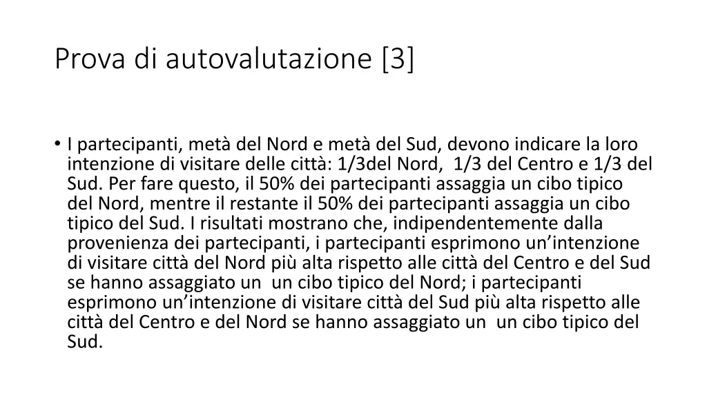 prova di autovalutazione 3 1