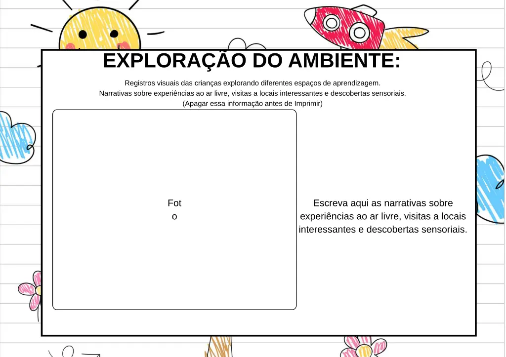 explora o do ambiente