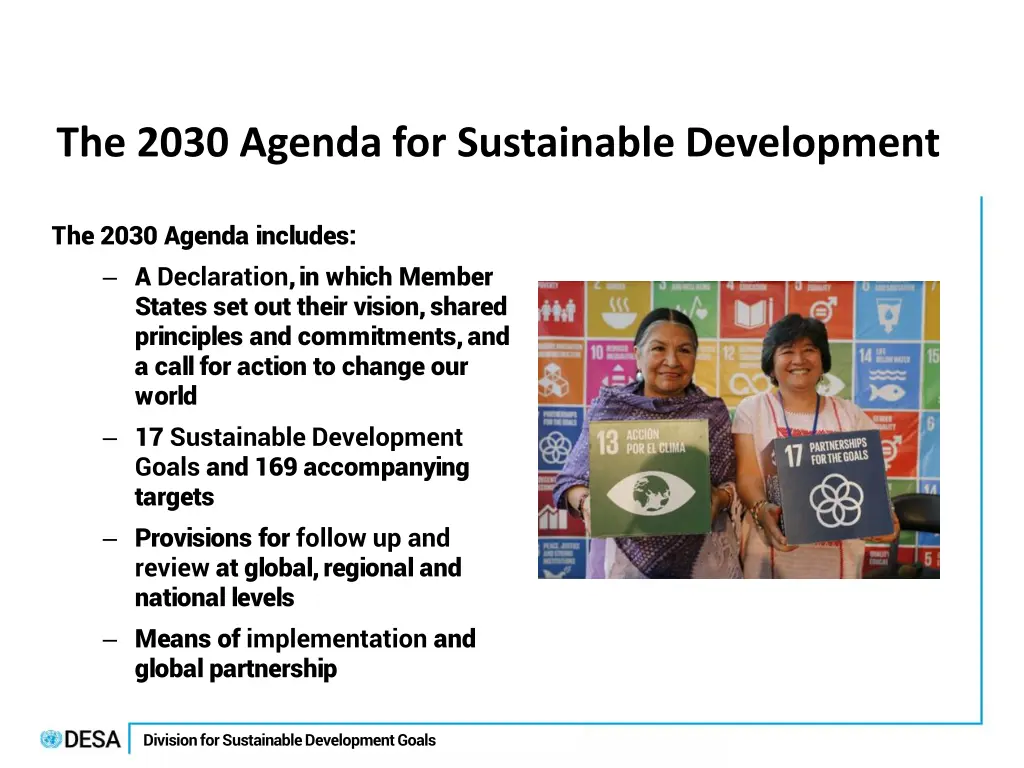 the 2030 agenda for sustainable development