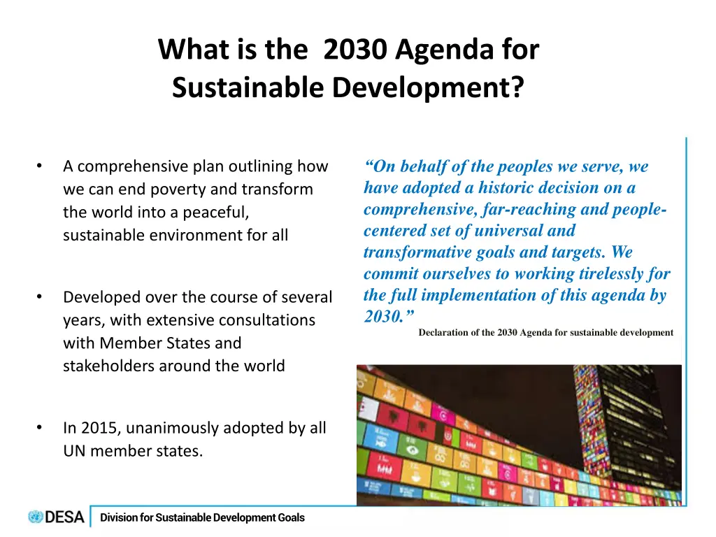 what is the 2030 agenda for sustainable