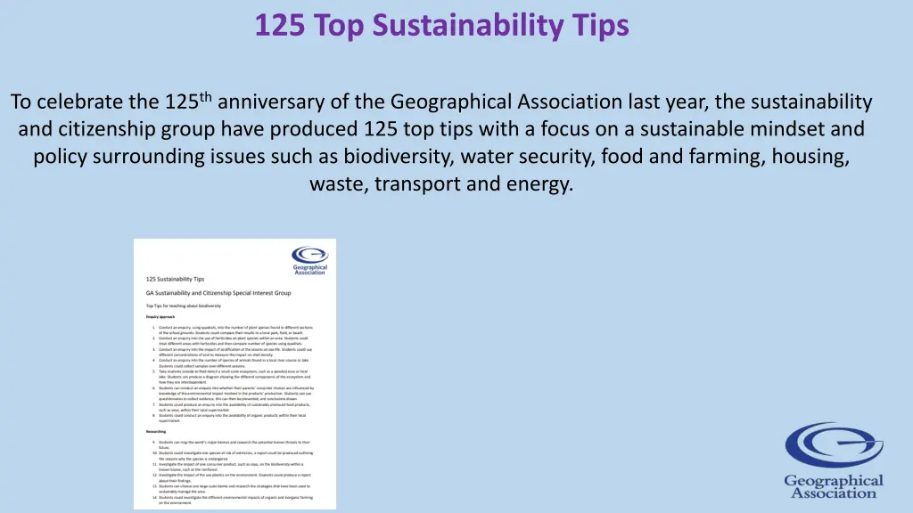 125 top sustainability tips