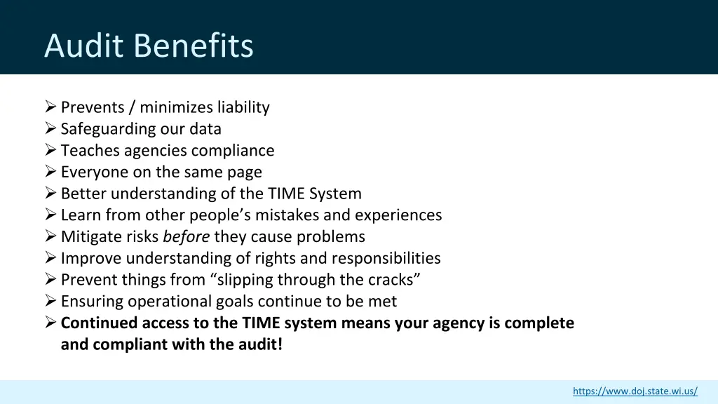 audit benefits