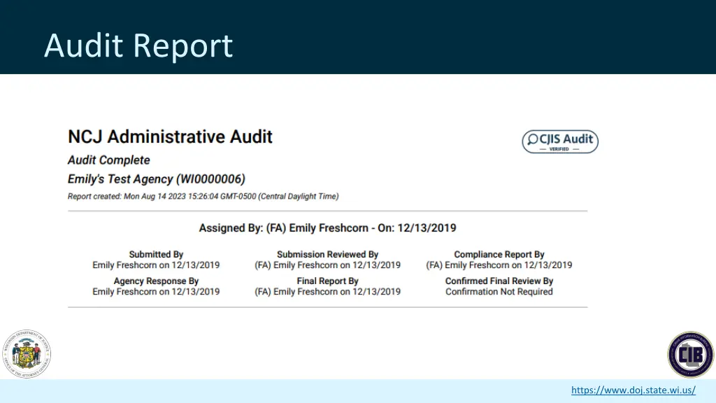 audit report