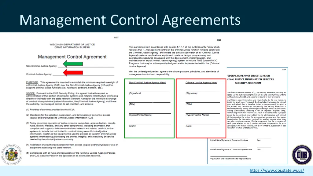 management control agreements