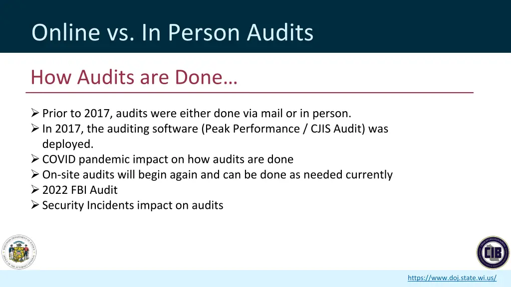 online vs in person audits