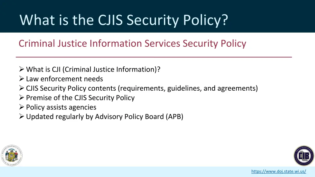 what is the cjis security policy