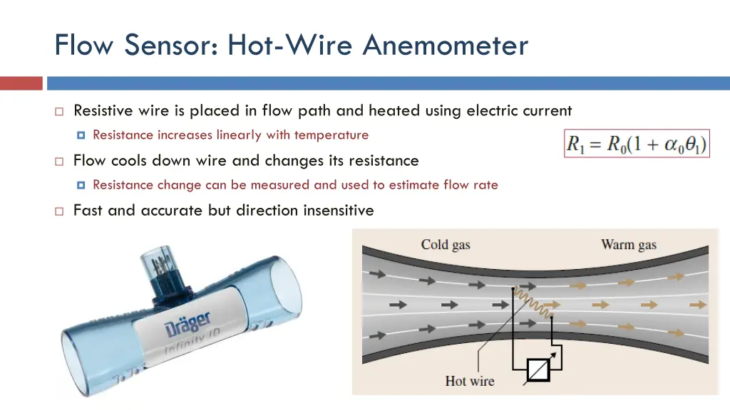 flow sensor hot wire anemometer