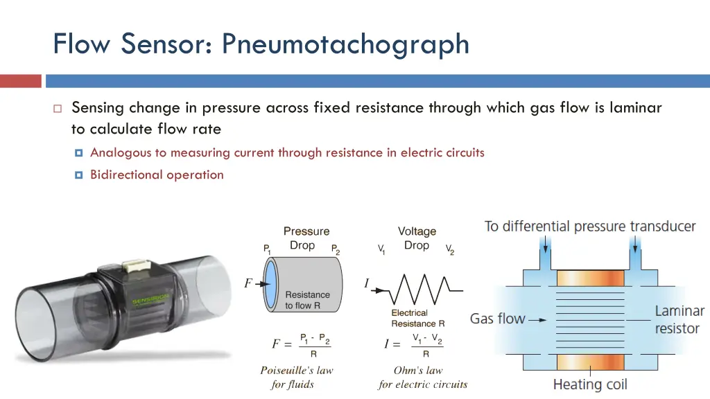 flow sensor pneumotachograph