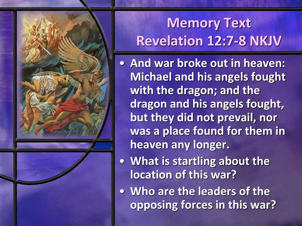 memory text revelation 12 7 8 nkjv