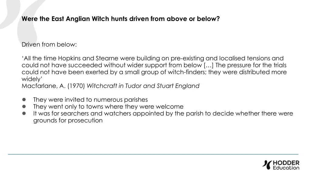 were the east anglian witch hunts driven from 1