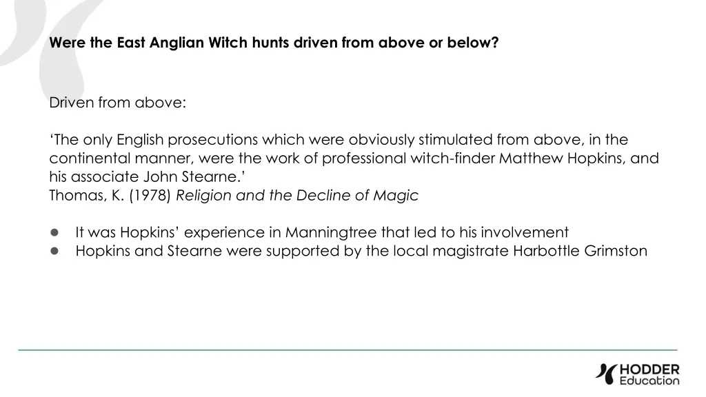 were the east anglian witch hunts driven from