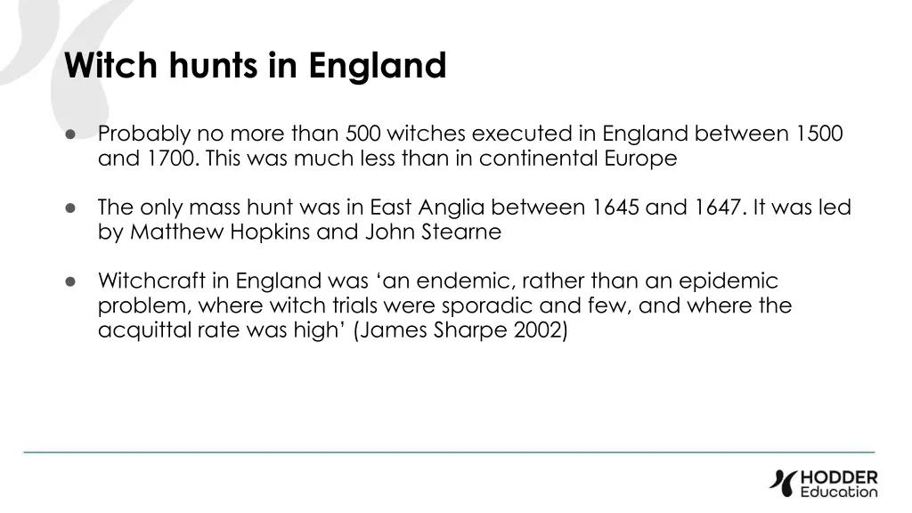 witch hunts in england