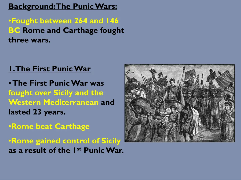background the punic wars