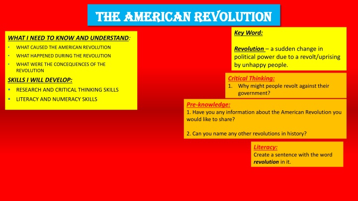 the american revolution the american revolution