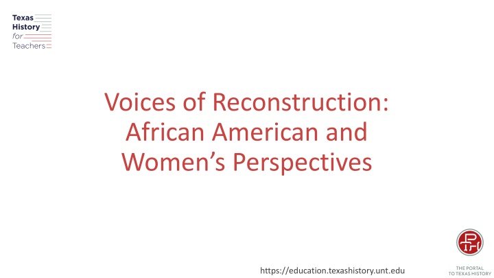 voices of reconstruction african american
