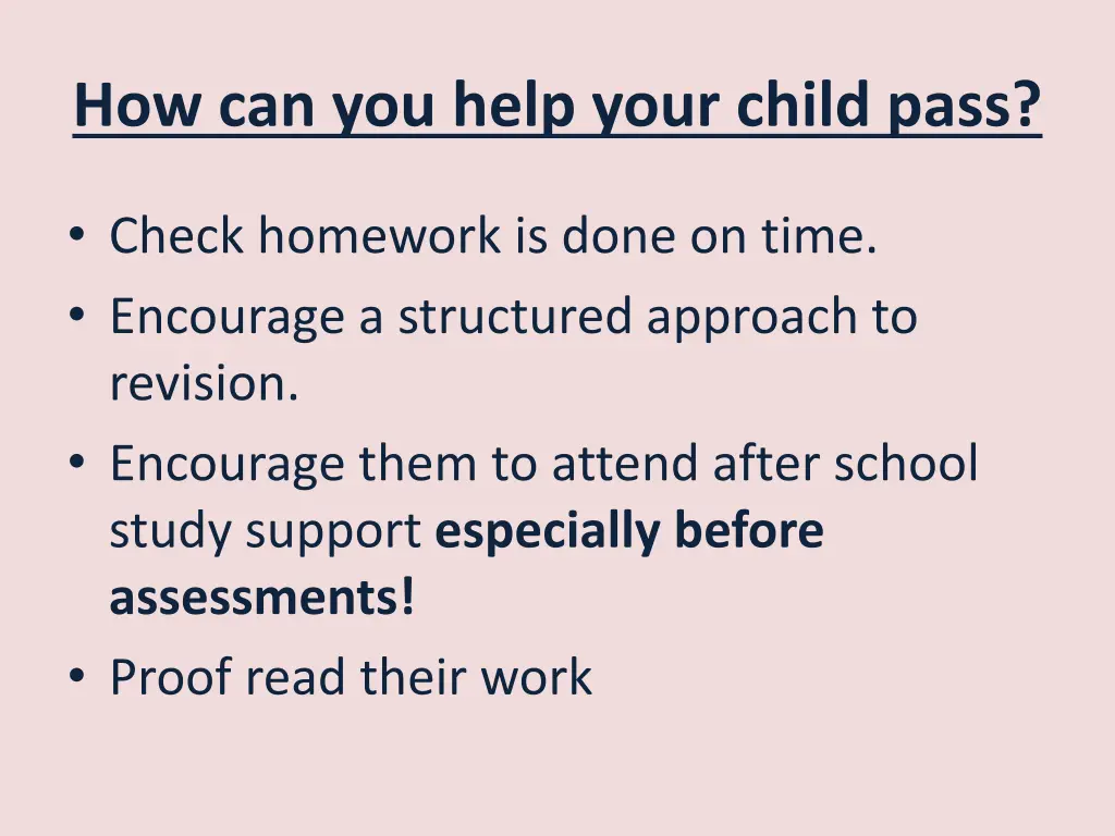 how can you help your child pass