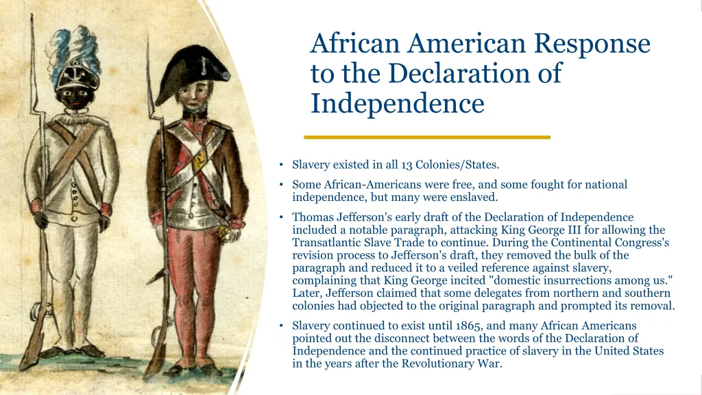 african american response to the declaration