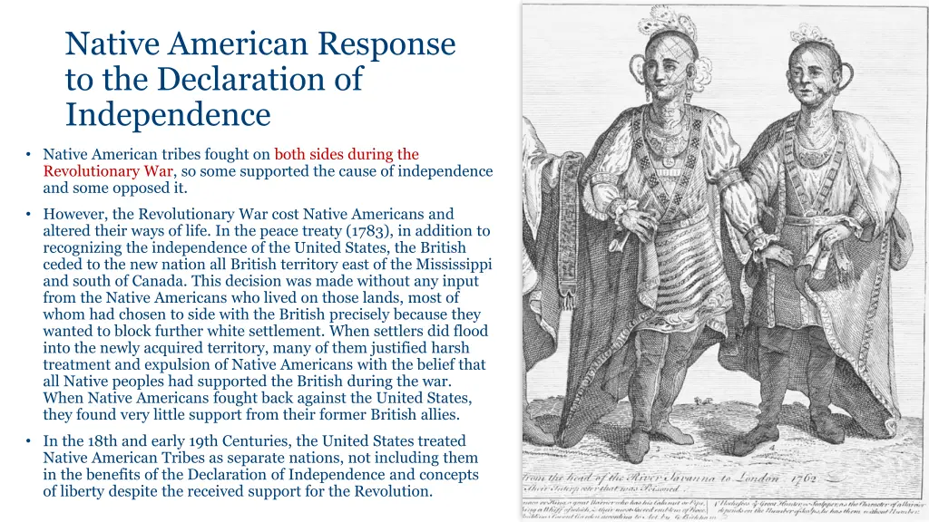 native american response to the declaration