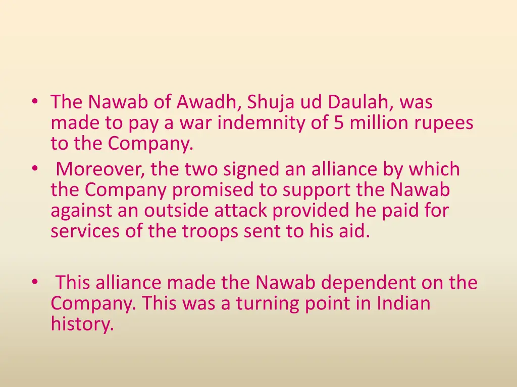 the nawab of awadh shuja ud daulah was made