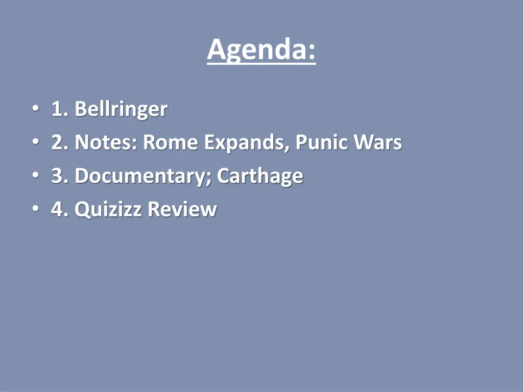 agenda