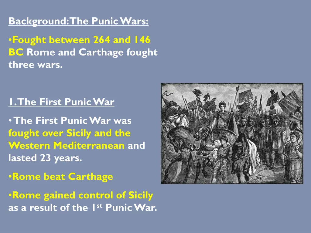 background the punic wars