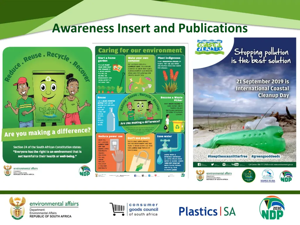 awareness insert and publications