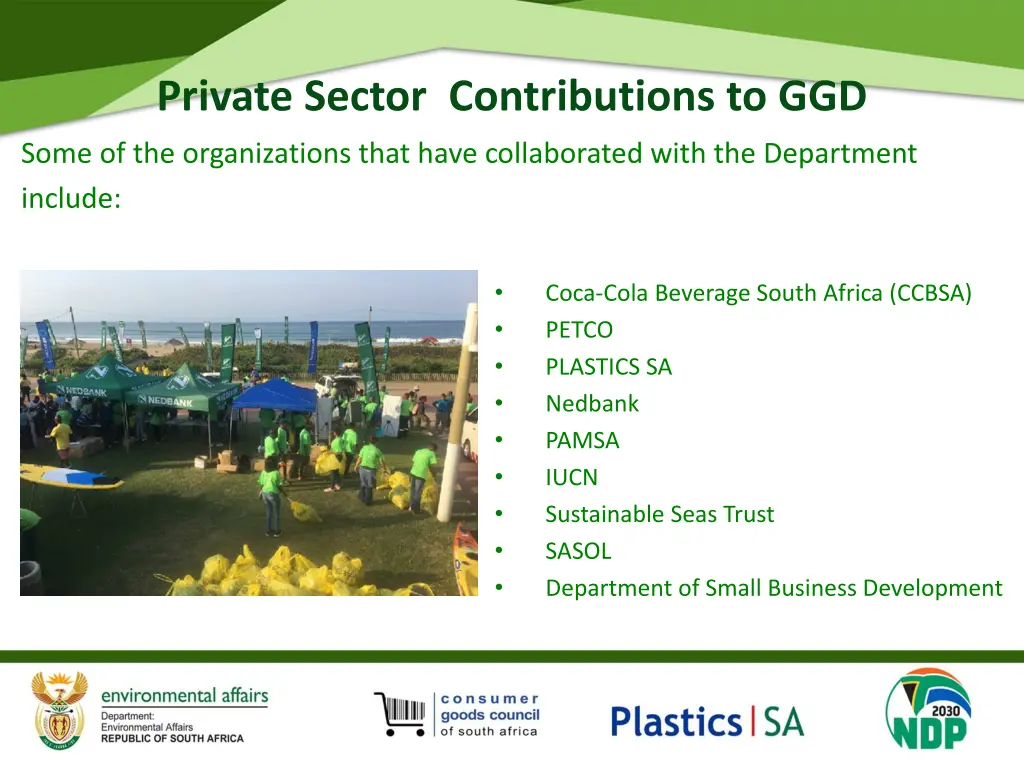 private sector contributions to ggd 1