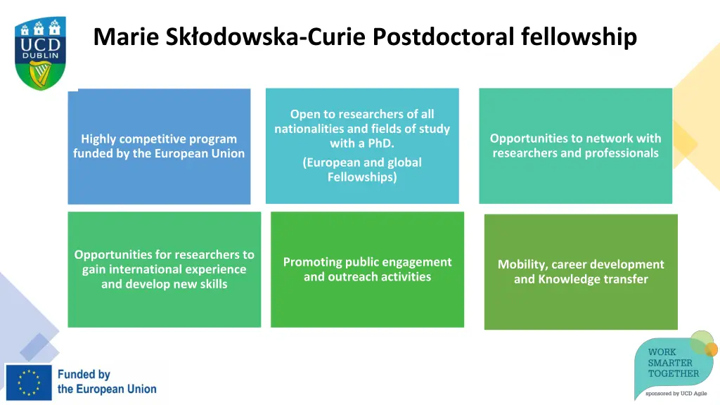 marie sk odowska curie postdoctoral fellowship